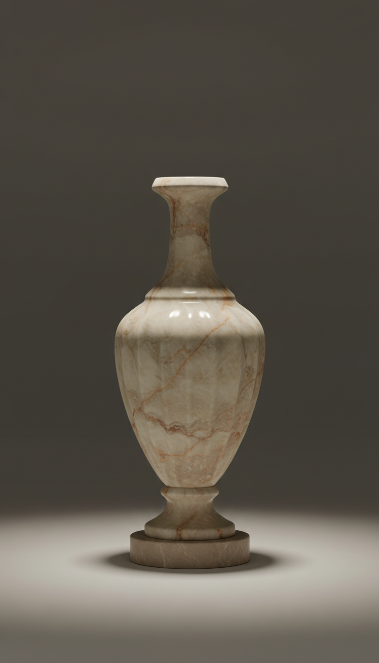 Vase d’accent en marbre veiné