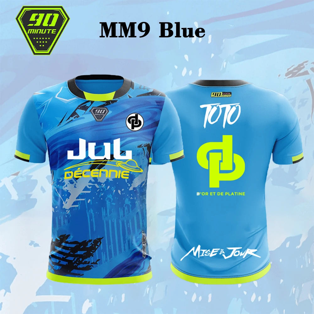 Nouveau Maillot JUL T-shirt été jeunesse respirant et séchage rapide formation Football chemises unisexe personnalisé sport 90 minutes maillots