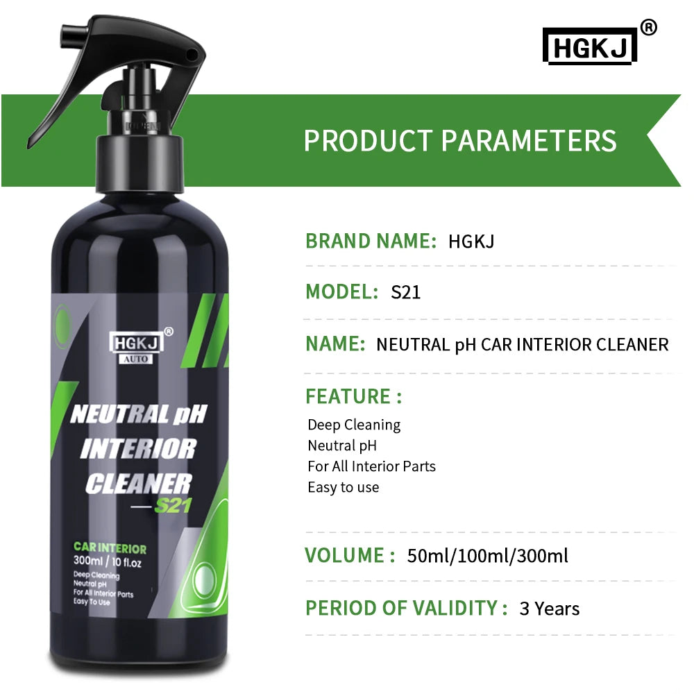 Produit de nettoyage d'intérieur de voiture Nettoyant de plafond Tissu tissé en flanelle de cuir Sans eau Outil de nettoyage automatique sans eau HGKJ S21