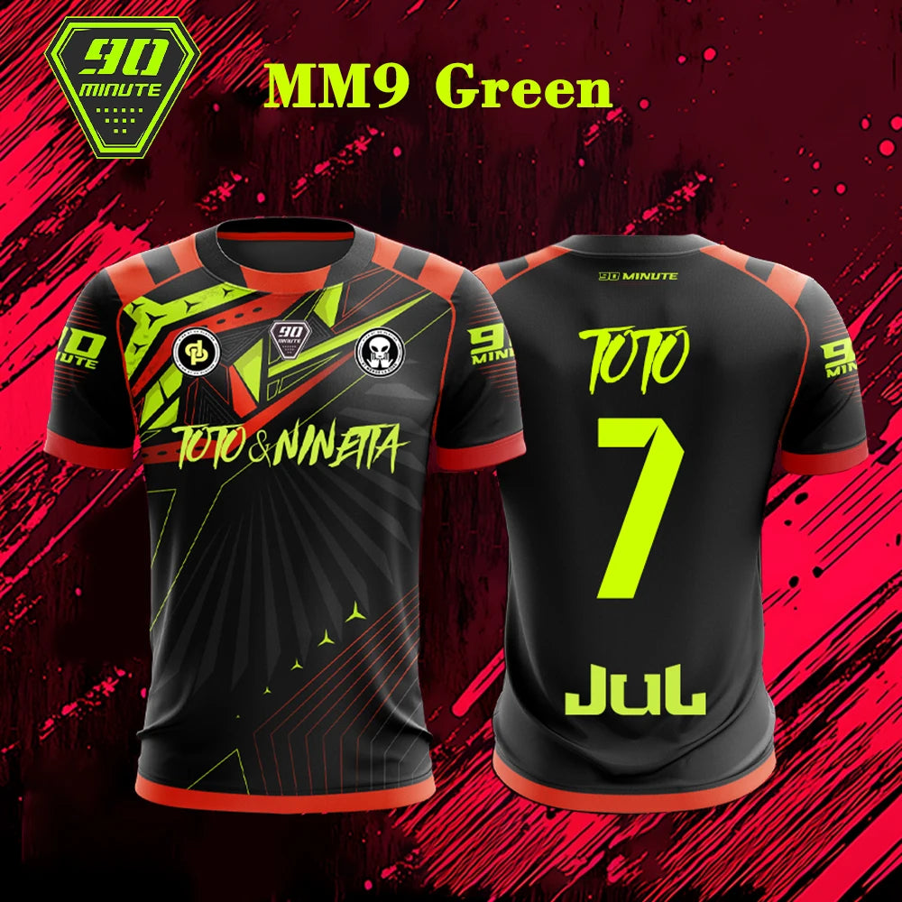 Nouveau Maillot JUL T-shirt été jeunesse respirant et séchage rapide formation Football chemises unisexe personnalisé sport 90 minutes maillots