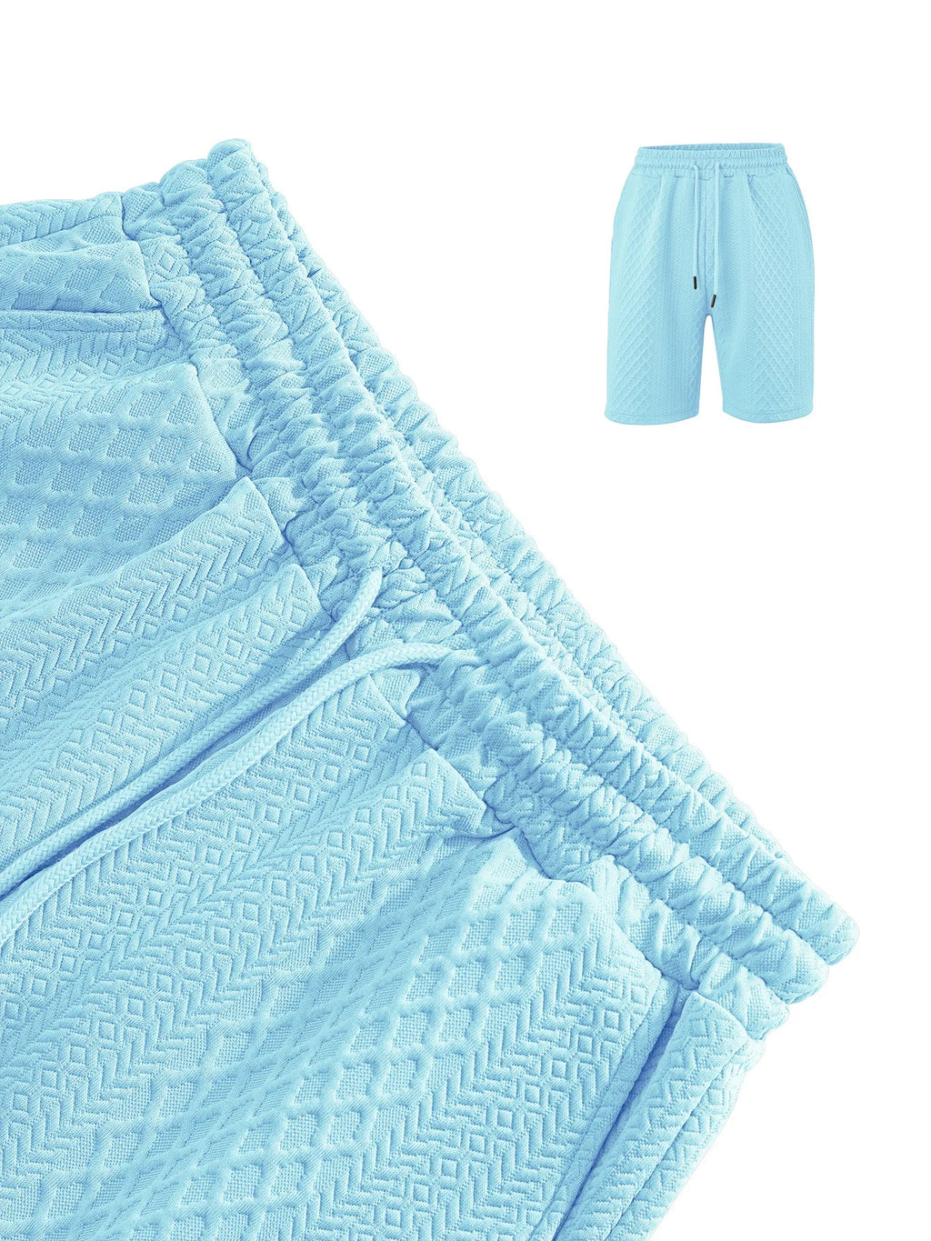 Polo de sport décontracté pour hommes, avec revers, chemise et Short à manches courtes, costume Texture Jacquard, nouvelle collection été 2025