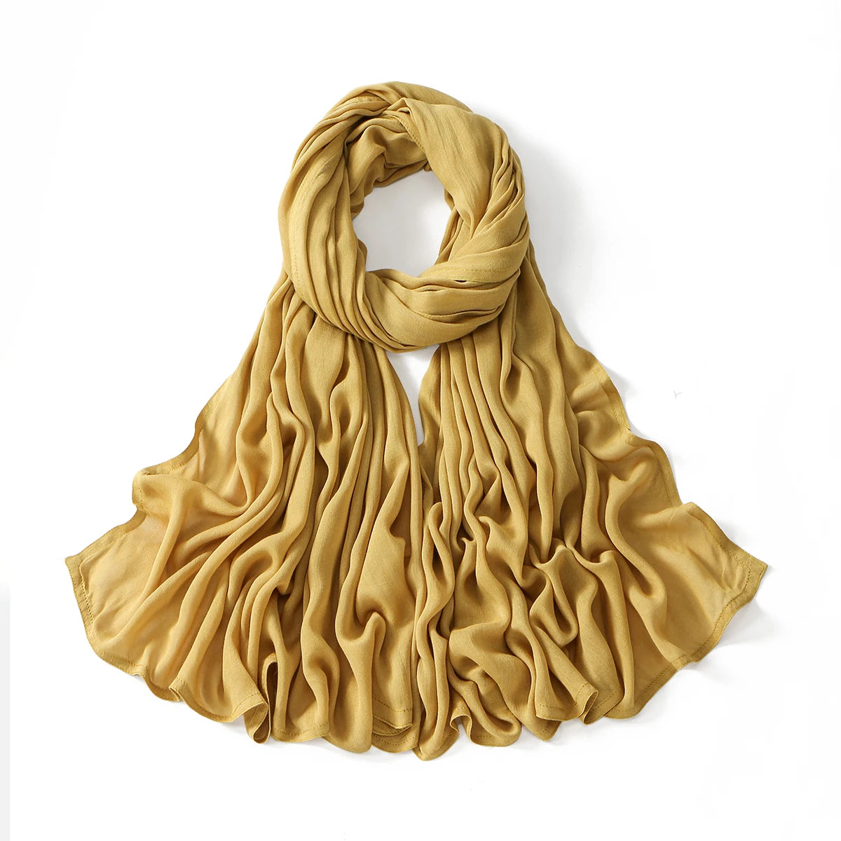 Voile en coton rayonne pour femmes musulmanes, Hijab Modal, écharpe unie, grande taille, Turban islamique, bandeau 190x85cm