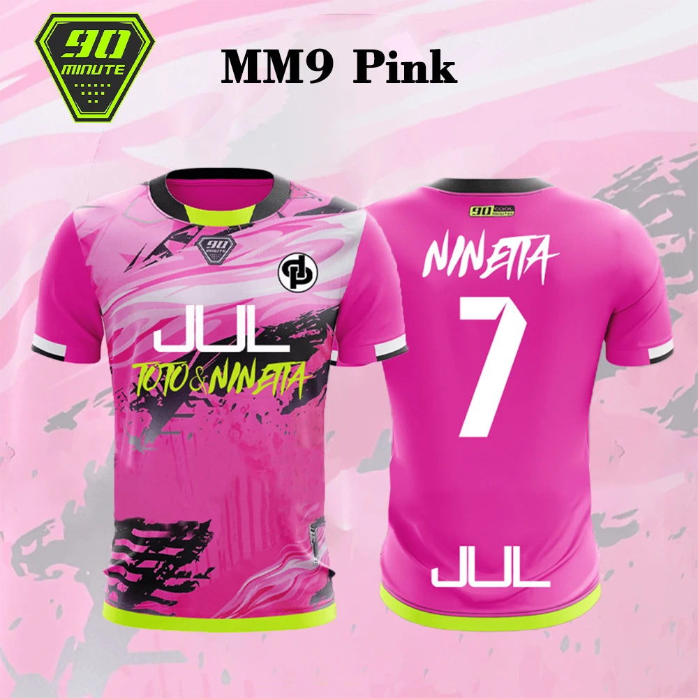 Nouveau Maillot JUL T-shirt été jeunesse respirant et séchage rapide formation Football chemises unisexe personnalisé sport 90 minutes maillots