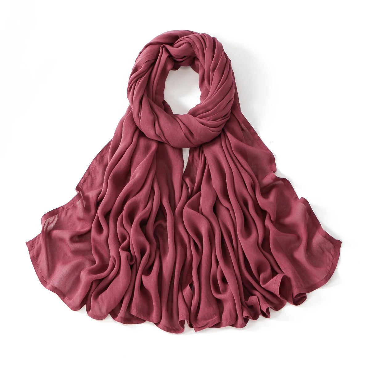 Voile en coton rayonne pour femmes musulmanes, Hijab Modal, écharpe unie, grande taille, Turban islamique, bandeau 190x85cm