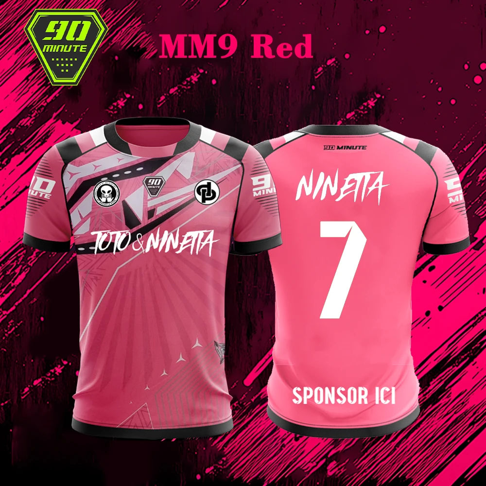Nouveau Maillot JUL T-shirt été jeunesse respirant et séchage rapide formation Football chemises unisexe personnalisé sport 90 minutes maillots