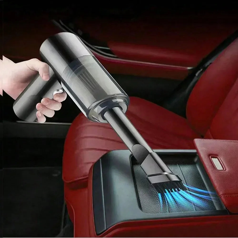 1pc Aspirateur sans fil à double usage pour la maison et la voiture 120W Aspirateur puissant haute puissance Noir