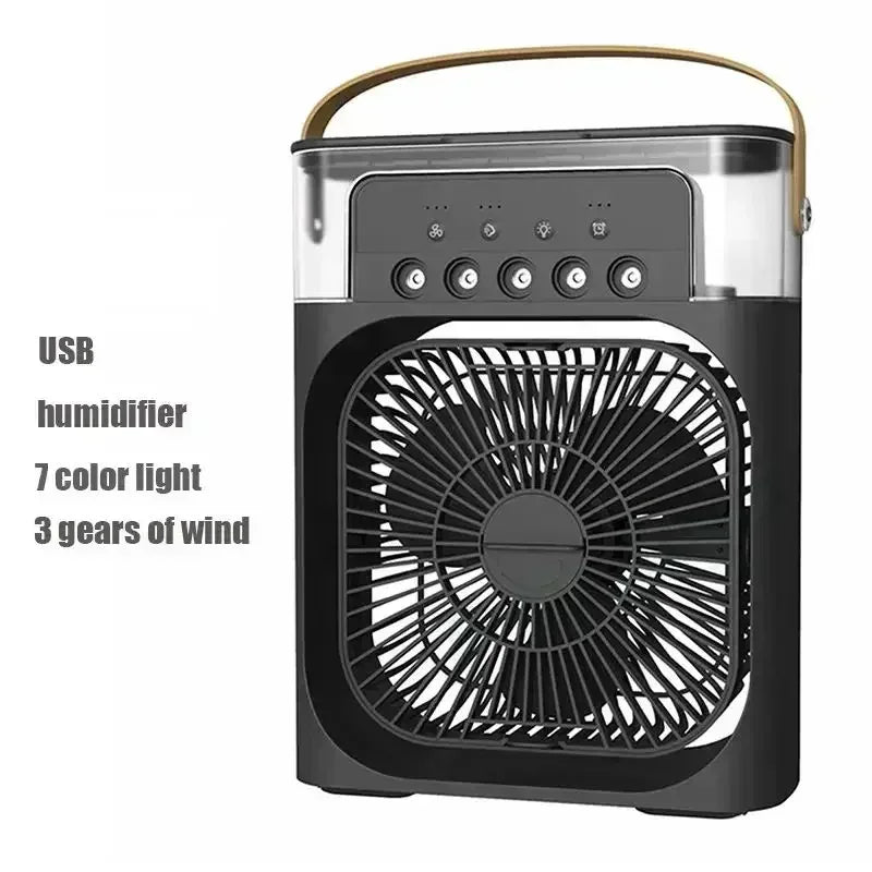 Nouveau ventilateur 3 en 1 climatiseur mini refroidisseur d'air domestique LED veilleuse humidificateur portable ventilateur de réglage de l'air ventilateur de bureau à domicile
