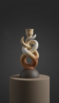 Bougeoir sculptural en porcelaine